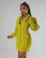 Blaze Lace Sleeve Blazer Dress